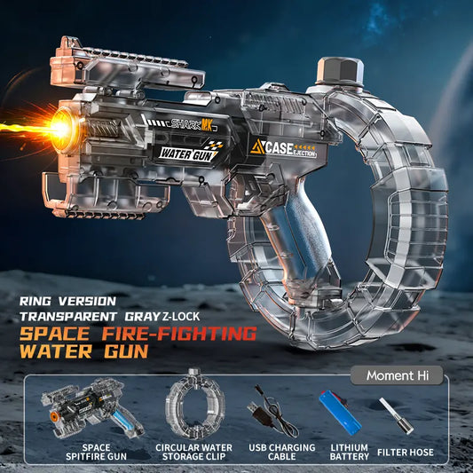 Electric Water Shooter with LED Lights, Powerful Squirt Water Pistol for Kids/Aldults,Long Range Shoot Reach to 26-35Ft Outdoor Water Toy,Outdoor,Party,Birthday Gift,Water Guns