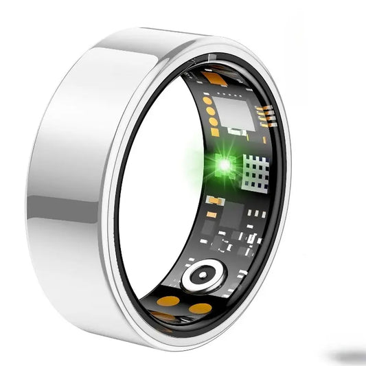 Smart Ring : a Waterproof Wearable Fitness Tracker and Health Monitor Featuring Heart Rate and Body Temperature Monitoring, Sleep Tracking, Stress Monitoring, and Cycling Reminders | Automatic Activity Tracking Summerwins