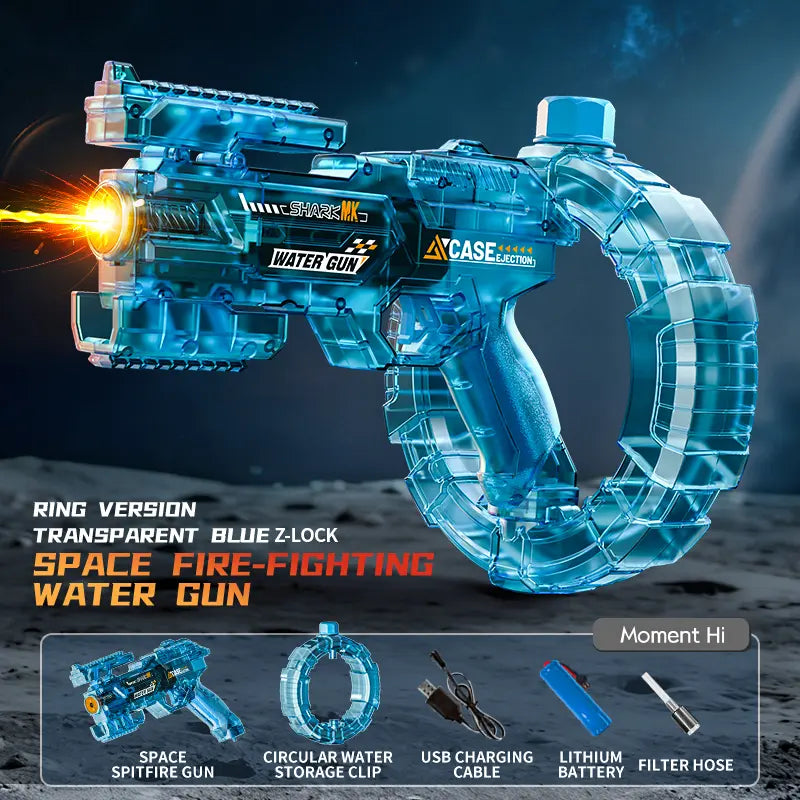 Electric Water Shooter with LED Lights, Powerful Squirt Water Pistol for Kids/Aldults,Long Range Shoot Reach to 26-35Ft Outdoor Water Toy,Outdoor,Party,Birthday Gift,Water Guns
