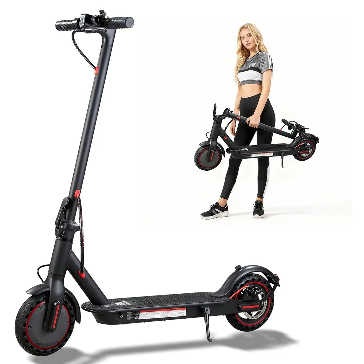 Urbanfish U5 PRO Electric Scooter, 19 MPH Max Speed, 21 Miles Range, 500W Motor, Long Range Battery, 8.5'' Solid Tires, Climbable, Dual Brakes, App, Foldable Portable Commuter Scooter, Perfect Gift for Adults Teens