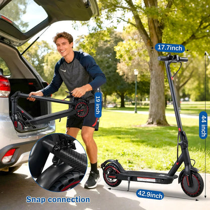 Urbanfish U5 PRO Electric Scooter, 19 MPH Max Speed, 21 Miles Range, 500W Motor, Long Range Battery, 8.5'' Solid Tires, Climbable, Dual Brakes, App, Foldable Portable Commuter Scooter, Perfect Gift for Adults Teens