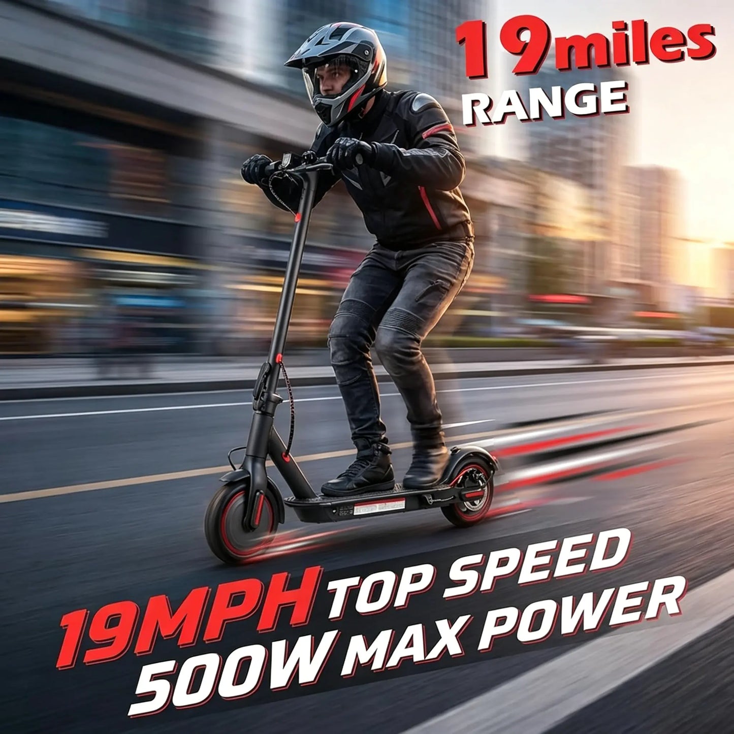 Urbanfish U5 PRO Electric Scooter, 19 MPH Max Speed, 21 Miles Range, 500W Motor, Long Range Battery, 8.5'' Solid Tires, Climbable, Dual Brakes, App, Foldable Portable Commuter Scooter, Perfect Gift for Adults Teens