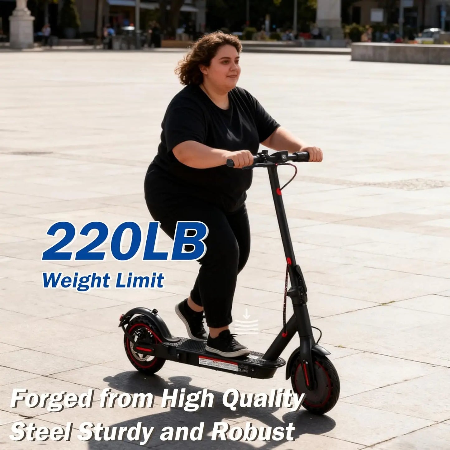 Urbanfish U5 PRO Electric Scooter, 19 MPH Max Speed, 21 Miles Range, 500W Motor, Long Range Battery, 8.5'' Solid Tires, Climbable, Dual Brakes, App, Foldable Portable Commuter Scooter, Perfect Gift for Adults Teens