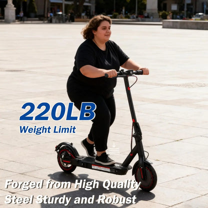Urbanfish U5 PRO Electric Scooter, 19 MPH Max Speed, 21 Miles Range, 500W Motor, Long Range Battery, 8.5'' Solid Tires, Climbable, Dual Brakes, App, Foldable Portable Commuter Scooter, Perfect Gift for Adults Teens