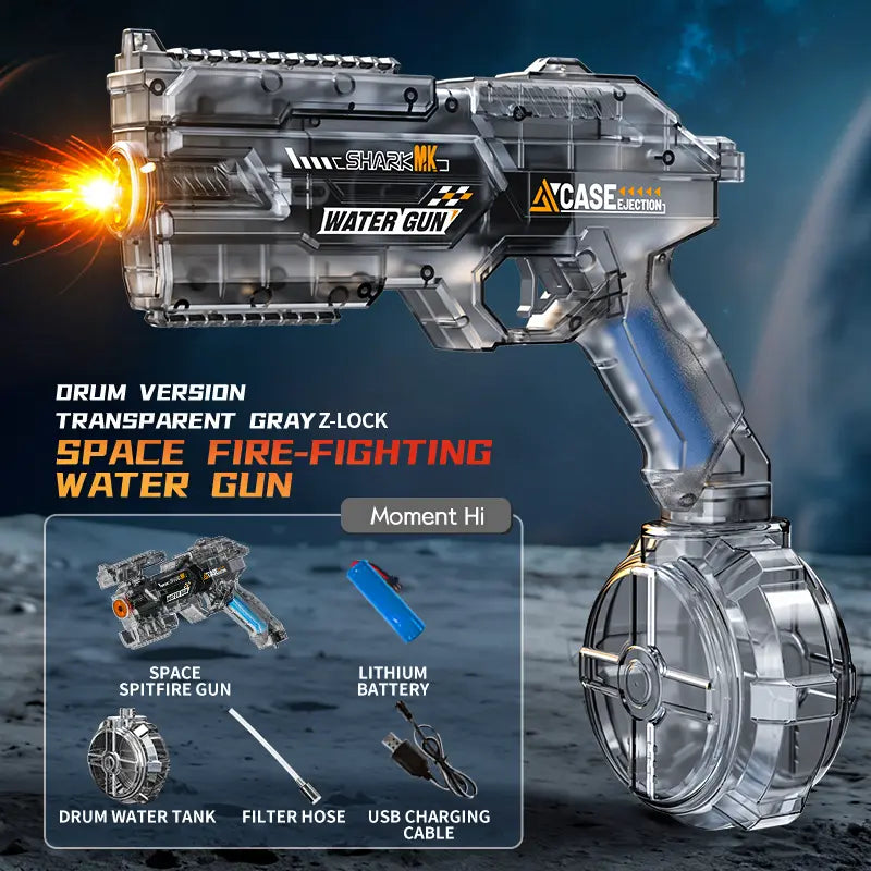 Electric Water Shooter with LED Lights, Powerful Squirt Water Pistol for Kids/Aldults,Long Range Shoot Reach to 26-35Ft Outdoor Water Toy,Outdoor,Party,Birthday Gift,Water Guns