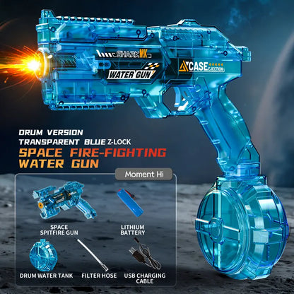 Electric Water Shooter with LED Lights, Powerful Squirt Water Pistol for Kids/Aldults,Long Range Shoot Reach to 26-35Ft Outdoor Water Toy,Outdoor,Party,Birthday Gift,Water Guns