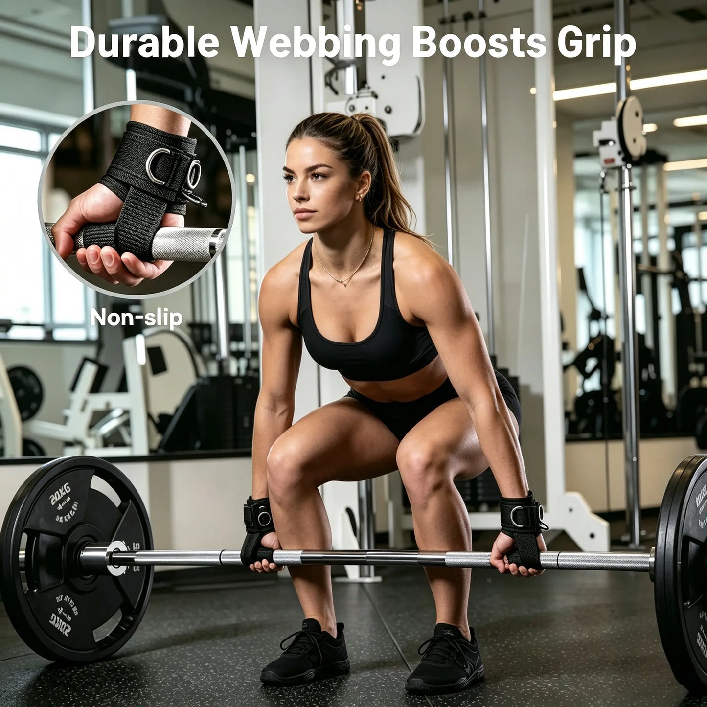 2 Pack Dual D-Ring Weight Lifting Straps, Upgraded Design, Enhanced Stability, Thick Durable Material, Secure Fit, Strong Grip for Weightlifting, Gym Training, Bodybuilding & Deadlifts