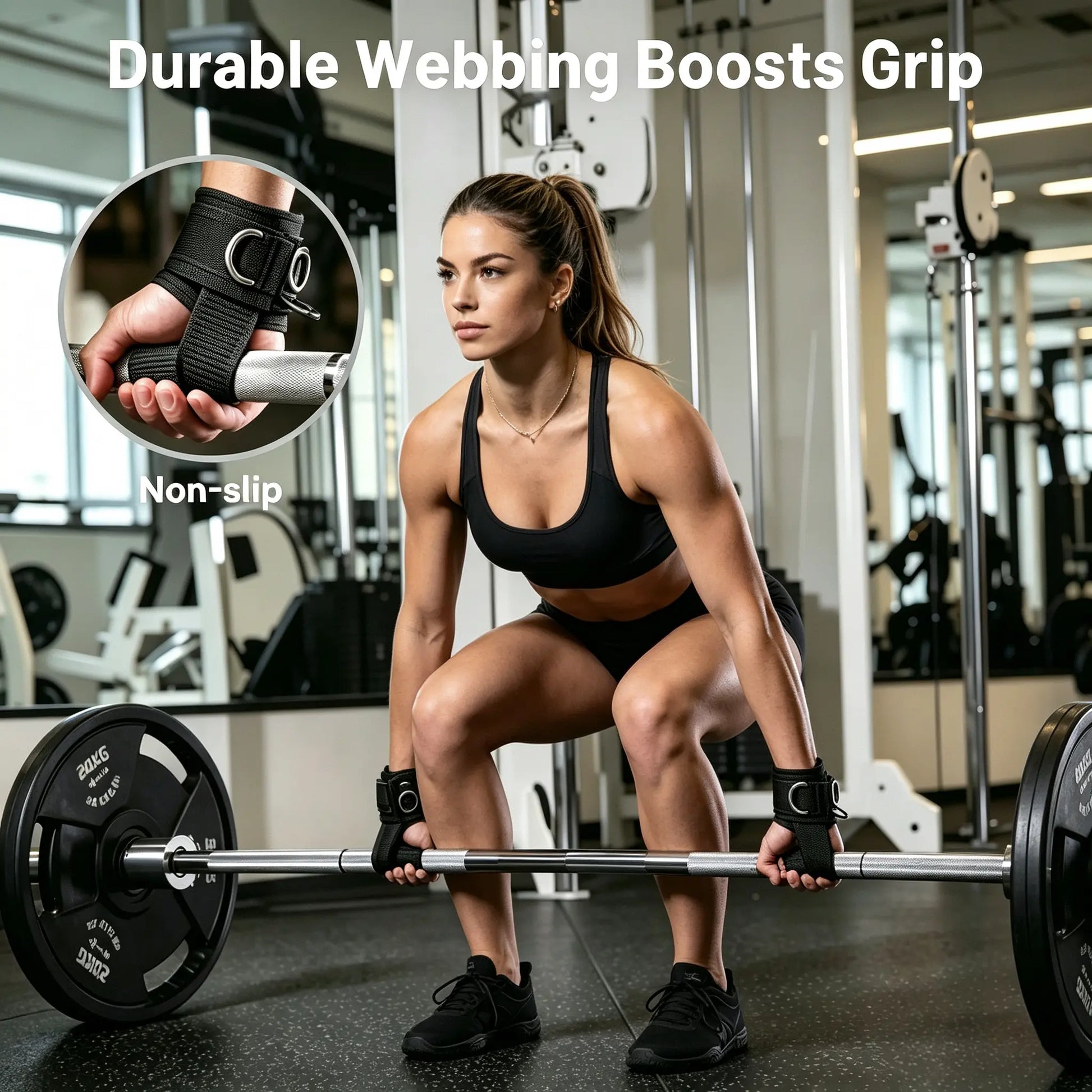 2 Pack Dual D-Ring Weight Lifting Straps, Upgraded Design, Enhanced Stability, Thick Durable Material, Secure Fit, Strong Grip for Weightlifting, Gym Training, Bodybuilding & Deadlifts